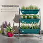 Outsunny 3-Tier Vertical Raised Garden Planter with 5 Boxes, Outdoor Plant Stand Grow Container for Vegetable Flowers
