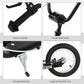 Aosom Youth Kick Scooter with Adjustable Handlebar and 16'' Inflatable Rubber Wheel for Kids and Teens 5+ Year Old, Blue
