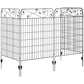 Outsunny Outdoor Metal Garden Fence Panels, Animal Barrier & Border Edging for Yard, Patio, 8 Pack, Scrollworks and Spears