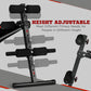 Soozier Sit Up Bench Core Workout Adjustable Thigh Support Foldable For Home Gym Exercise Black
