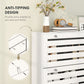HOMCOM Narrow Shoe Storage Cabinet, 3 Flip Drawers, Adjustable Shelves, 24 Pairs Capacity, White