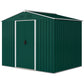 Outsunny 8' x 6' Outdoor Storage Shed, Metal Garden Tool Storage House with Lockable Sliding Doors and Vents for Backyard Patio Lawn, Charcoal Grey