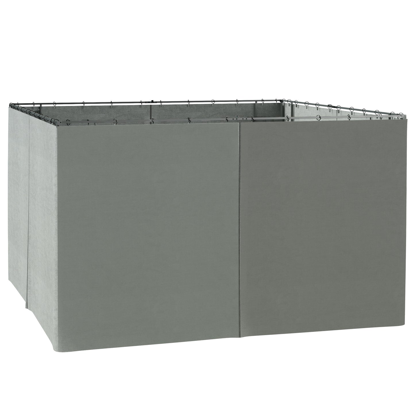 Outsunny 10' x 13' Universal Gazebo Sidewall Set with 4 Panels, Hooks/C-Rings Included for Pergolas & Cabanas, Beige