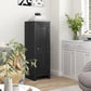 HOMCOM Kitchen Pantry Storage Cabinet with Adjustable Shelves, Small Storage Cabinet with Door and Shelves, Black