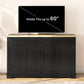 HOMCOM Modern Sideboard, Buffet Cabinet with Storage Drawers, Adjustable Shelves for Living Room, Dining Room, Entryway, White