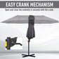 Outsunny Outdoor Patio Umbrella Offset Cantilever Umbrella with Twin Canopy Sunshade Umbrella with Lift Crank Grey