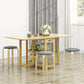 HOMCOM Stackable Wood Stools Set of 4, Stacking Kitchen Stools with Padded Seat for Dining Room, Living Room, Cream White