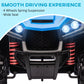 Qaba 12V Kids ATV with Four Wheels Spring Suspension, Forward & Backward, LED Light, MP3, Music, Blue