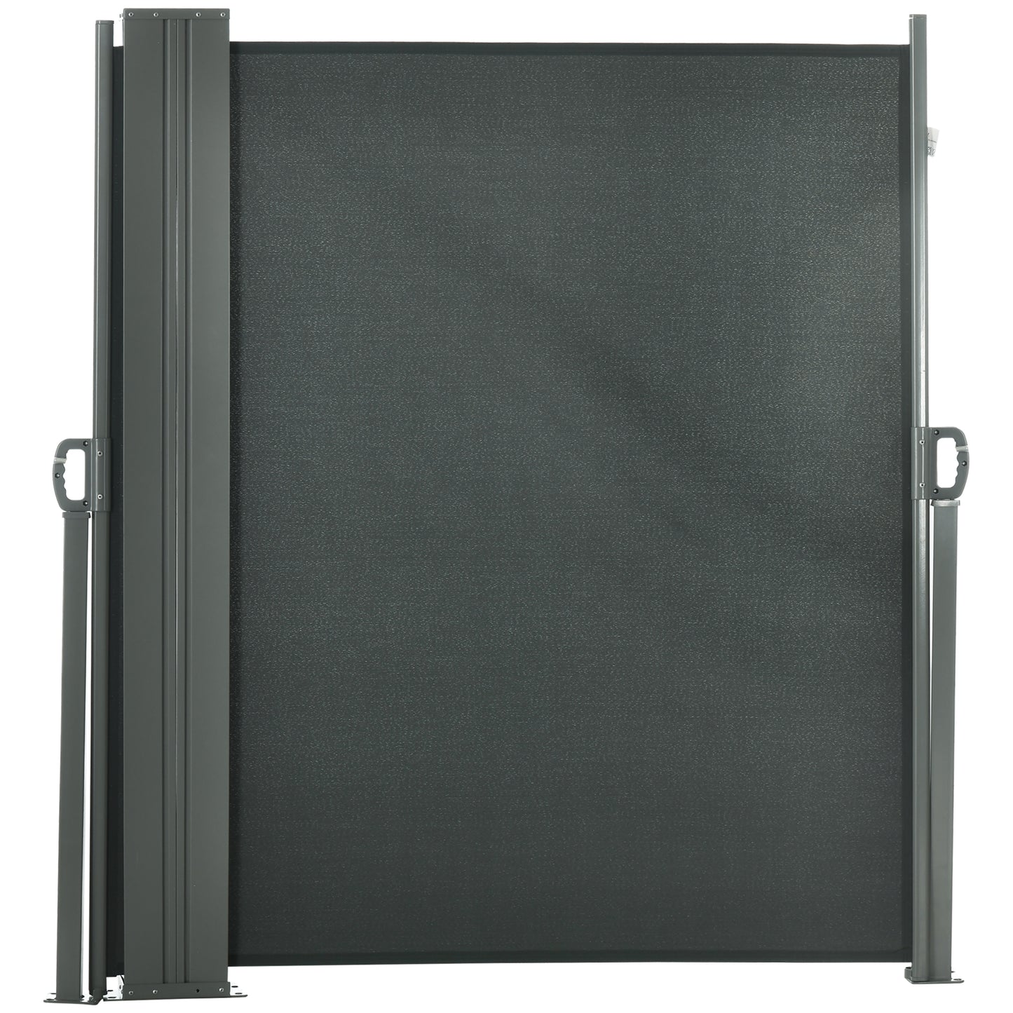 Outsunny Double Retractable Side Awning, 236" x 63" Outdoor Privacy Wall, Patio Screen for Garden, Balcony, Backyard, Grey
