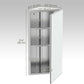 HOMCOM Wall mounted Bathroom Corner Mirror Storage Cabinet Stainless Steel with Single Door