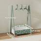 Qaba Kids Clothing Rack with Storage Shelf, Hangers, for Nursery Room, Living Room, Playroom, Pink