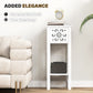 HOMCOM Nightstand Set of 2 with Drawer and Open Storage Shelf White