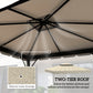Outsunny 10' x 10' Gazebo Replacement Canopy, Gazebo Top Cover with Double Vented Roof for Garden Patio Outdoor TOP ONLY, Beige