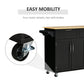 HOMCOM Modern Kitchen Island, Utility Kitchen Serving Cart with 2 Storage Drawers & Cabinets for Dining Room, Black