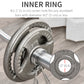 Soozier Set of 4 Weight Plates for 2"/5cm hole Dumbbell Handle Bar, 33 lbs Dumbbell Plates Barbell Weights, 2 x 11 lbs, 2 x 5.5 lbs, Silver