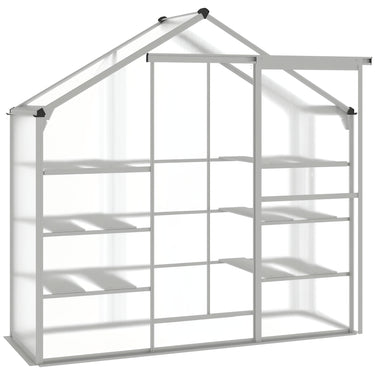 Outsunny 6.3' x 2.3' x 6.1' Outdoor Walk-in Greenhouse with 3-Tier Shelves, Garden Polycarbonate Green House Plants Flower Cold Frame with Aluminum Frame
