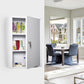 kleankin Wall Mount Medicine Cabinet 3 Tier Steel Emergency Box for Bathroom, Lockable with 2 Keys, White