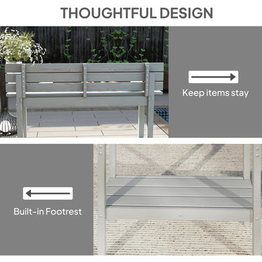 Outsunny 3 Piece Patio Bar Set with 43"H Bar Table and 2 Bar Stools, for Balcony, Backyard, Porch