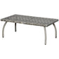 Outsunny 18" Rattan Coffee Table Outdoor Side Table Patio Wicker Furniture, Small Square with All-Weather PE for Garden, Balcony, Backyard, Poolside, Grey