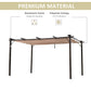 Outsunny 10' x 13' Aluminium Outdoor Pergola Gazebo Backyard Canopy Cover Square Sunshade Garden Grape Trellis Brown