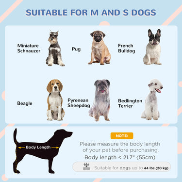 PawHut Dog House Outdoor Elevated Dog Bed with Removable Cover, Mesh Windows, Storage Bag, for S and M-Sized Dogs, Grey