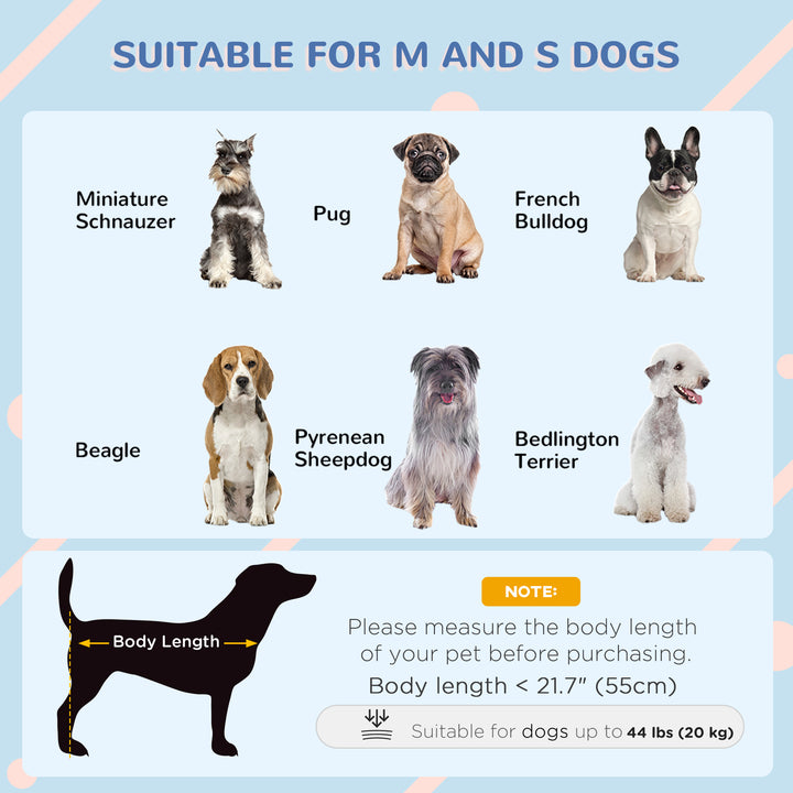 PawHut Dog House Outdoor Elevated Dog Bed with Removable Cover, Mesh Windows, Storage Bag, for S and M-Sized Dogs, Grey