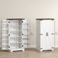 HOMCOM Farmhouse Kitchen Pantry Storage Cabinet, Kitchen Pantry Cabinet with Doors and Adjustable Shelves, White