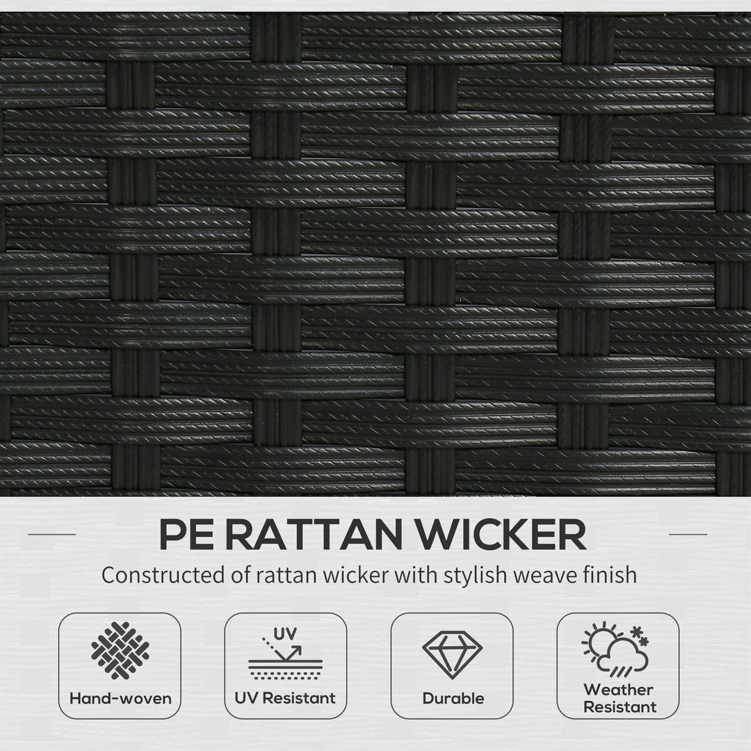 Outsunny Wicker Patio Furniture, Outdoor PE Rattan Sofa Set with Retractable Canopy Pergola, Shade Shelter for Deck, Pool, Garden, Terrace, Blue