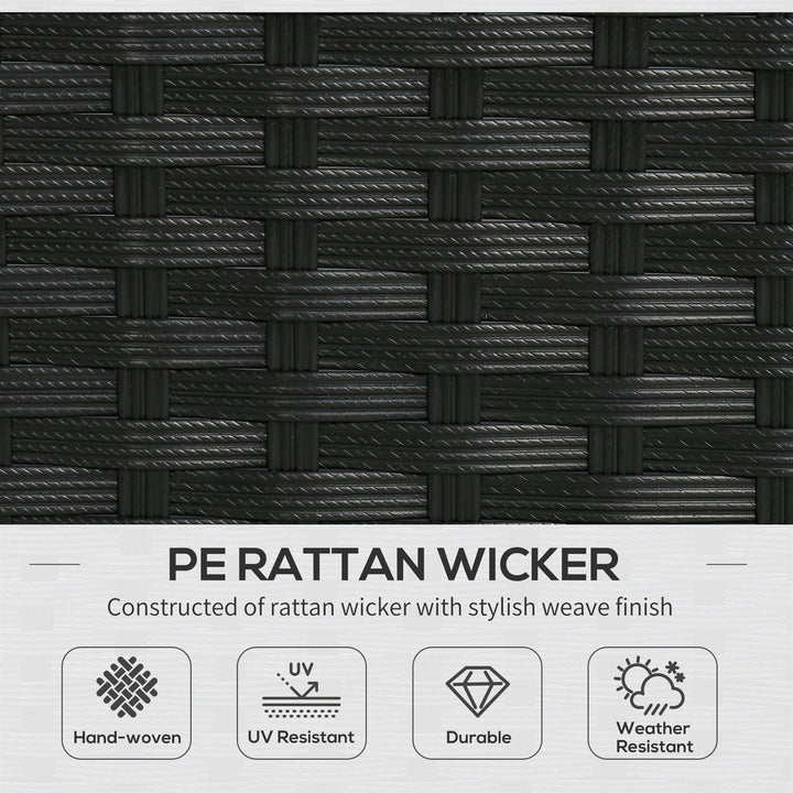 Outsunny Wicker Patio Furniture, Outdoor PE Rattan Sofa Set with Retractable Canopy Pergola, Shade Shelter for Deck, Pool, Garden, Terrace, Blue