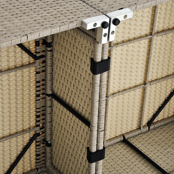 Outsunny Set of 10 Fasteners Clip Outdoor Furniture Connectors Rattan Wicker Sofa Connectors