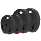 Soozier 1-Inch Weight Plates, Barbell Weights Set for Weightlifting and Strength Training, 2 x 22lbs + 2 x 11lbs