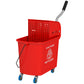 HOMCOM Compact Mop Bucket with Wringer, Mop Bucket on Wheels, 5 Gallon, Separate Dirty and Clean Water, Yellow