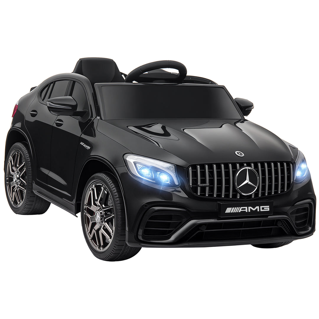 Aosom 12V/7AH Kids Ride on Car, Mercedes Benz AMG GLC63S Coupe, Electric Car with Remote Control, Handle, 2 Speed, with Music, Electric Light, Easy to Move, Red