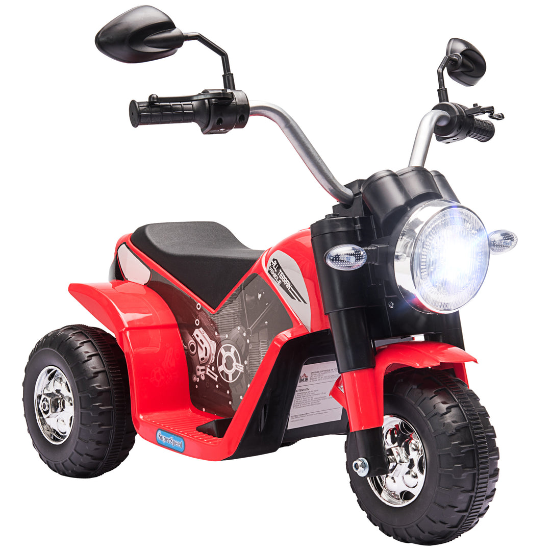 Aosom Kids Electric Motorcycle 6V Battery Powered Ride-On Dirt Bike 3-Wheels Motorbike Yellow