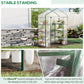 Outsunny 56" x 56" x 77" Walk-in Plant Greenhouse Portable Garden Flower Seed Warm House 8 Shelves Outdoor Plant Growth Hot House PVC Cover Transparent