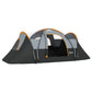 Outsunny 5-6 Person Family Tent, Outdoor Camping Tent with Lighting Hook, Carrying Bag for Camping, Hiking and Travelling, Grey