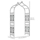 Outsunny 8.7FT Garden Arch Trellis, Outdoor Wedding Arbor for Ceremony with Scrollwork Design for Climbing Roses, Vines and Plants