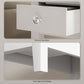 HOMCOM Narrow Side Table with Charging Station, USB Ports, Modern End Table with Storage Shelf, Drawers for Living Room, White
