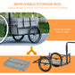 Aosom Steel Trailer for Bike, Bicycle Cargo Trailer with Storage Box, Safe Reflectors, Max Load 88LBS