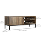 HOMCOM Retro TV Cabinet for TVs up to 50", TV Stand with Compartment and Adjustable Shelf, Media Console with Sliding Door for Living Room, Coffee