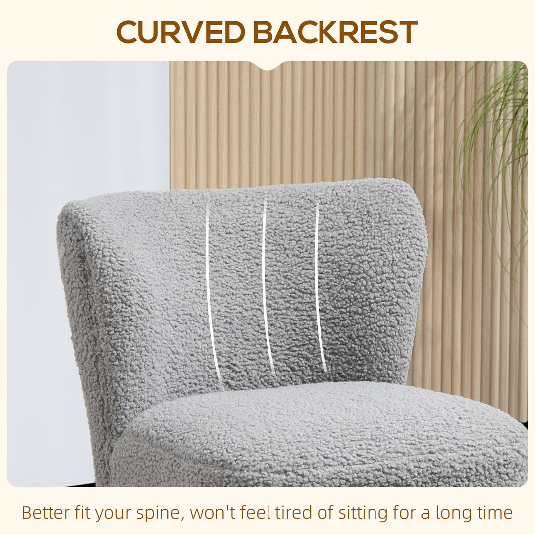 HOMCOM Lounge Chair for Bedroom Living Room Chair with Soft Upholstery and Gold Legs Pink