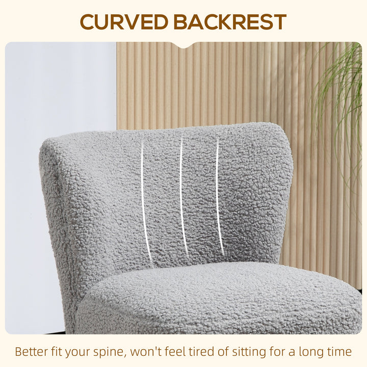 HOMCOM Lounge Chair for Bedroom Living Room Chair with Soft Upholstery and Gold Legs Pink