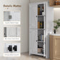 HOMCOM 72" Freestanding Storage Cabinet, Kitchen Pantry Cabinet with Doors and Shelves for Dining Room, White