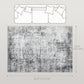 HOMCOM Area Rug for Living Room 9x12, Modern Abstract Machine Washable Rug, Non-Slip Carpet for Bedroom, Dining Room, Grey