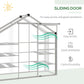 Outsunny 6.3' x 2.3' x 6.1' Outdoor Walk-in Greenhouse with 3-Tier Shelves, Garden Polycarbonate Green House Plants Flower Cold Frame with Aluminum Frame