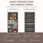 HOMCOM 64" Kitchen Pantry Cabinet, Freestanding Storage Cabinet with 4 Doors, 3 Adjustable Shelves, Antique White