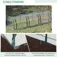 Outsunny 138"x39"x32" Transparent PVC Mini Tunnel Greenhouse Garden Green Grow Shed Portable Plant Flower Warm House Steel Frame Zipped Doors