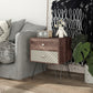 HOMCOM Side Table with Drawers, Nightstand, Bedside Table, Sofa End Table, for Bedroom, Brown