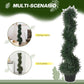 Outsunny 35.5" Topiary Trees Artificial Faux Fakes Spiral Plant Green Cedar Tree Indoor Decor with Nursery Pot