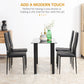 HOMCOM Dining Chairs Set of 4, Modern Accent Chair with High Back, Upholstery Faux Leather and Steel Legs for Living Room, Kitchen, Black